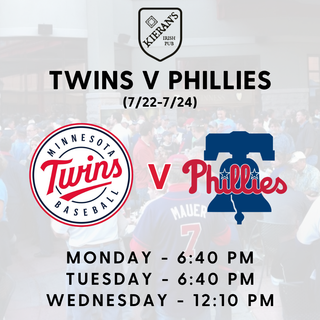 Twins V Phillies Kieran s Irish Pub Twins v phillies kieran s irish pub