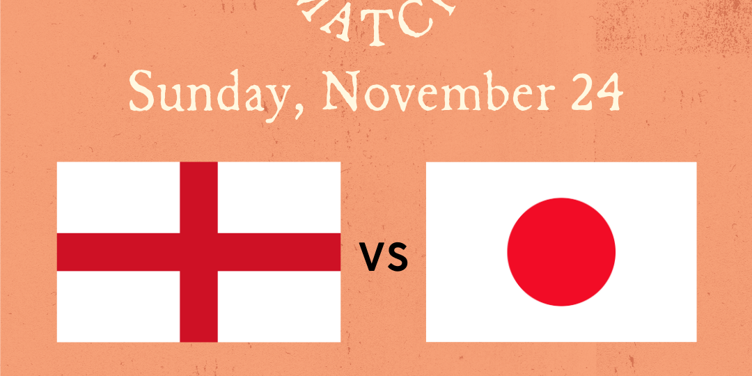 England vs. Japan Rugby Watch Party graphic