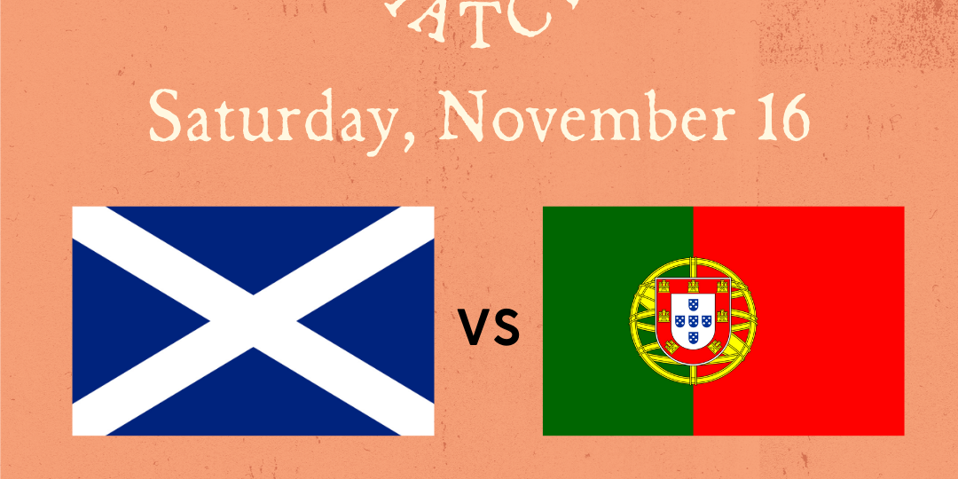 Scotland vs. Portugal Rugby Watch Party Graphic