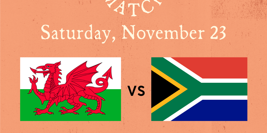 Wales vs. South Africa Rugby Watch Party Graphic